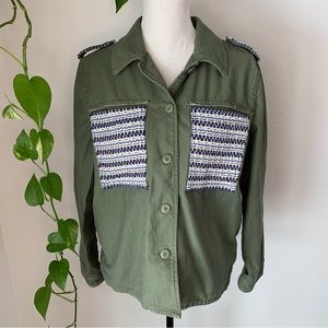Gap Military Style Jacket/Shacket Olive Green size L